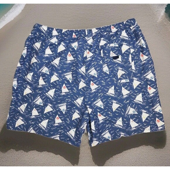 Vineyard Vines Board Shorts Swim Sailboat Pattern Mesh Lined Men's XXL SEE DESC - Picture 2 of 9